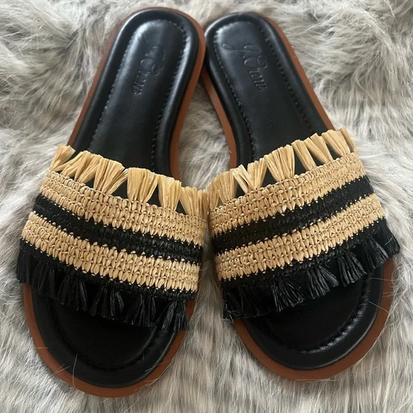 COPY - J.Crew New in Box Women’s Woven Raffia Fringe Strap Sandal Size 8 - Picture 6 of 6